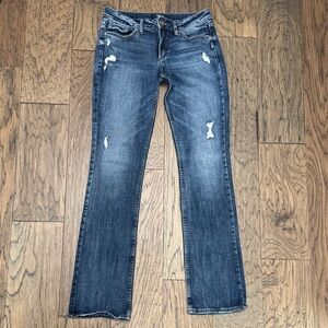 Silver Jeans Women's Boot Cut Distressed Denim
